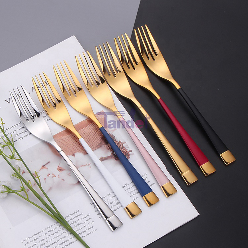 smarte, rustfrit stål sølv og guld Pvd dækketsæt til restauranter/bryllup