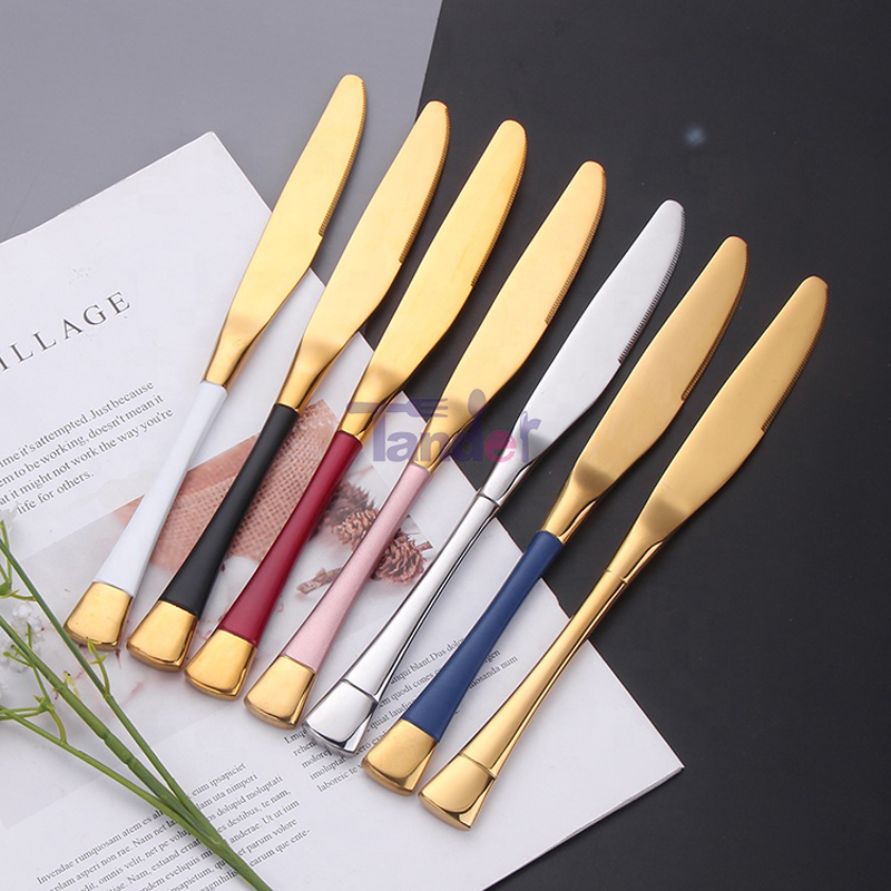 smarte, rustfrit stål sølv og guld Pvd dækketsæt til restauranter/bryllup