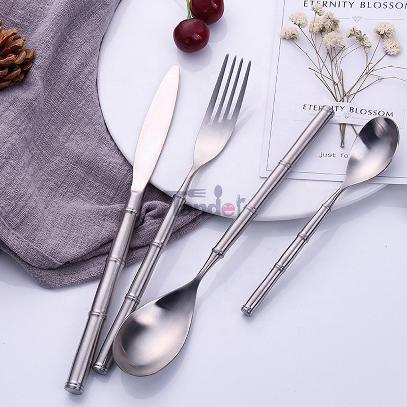 4pcs 18/10 elegante fladbordservice sæt bestik af rustfrit stål