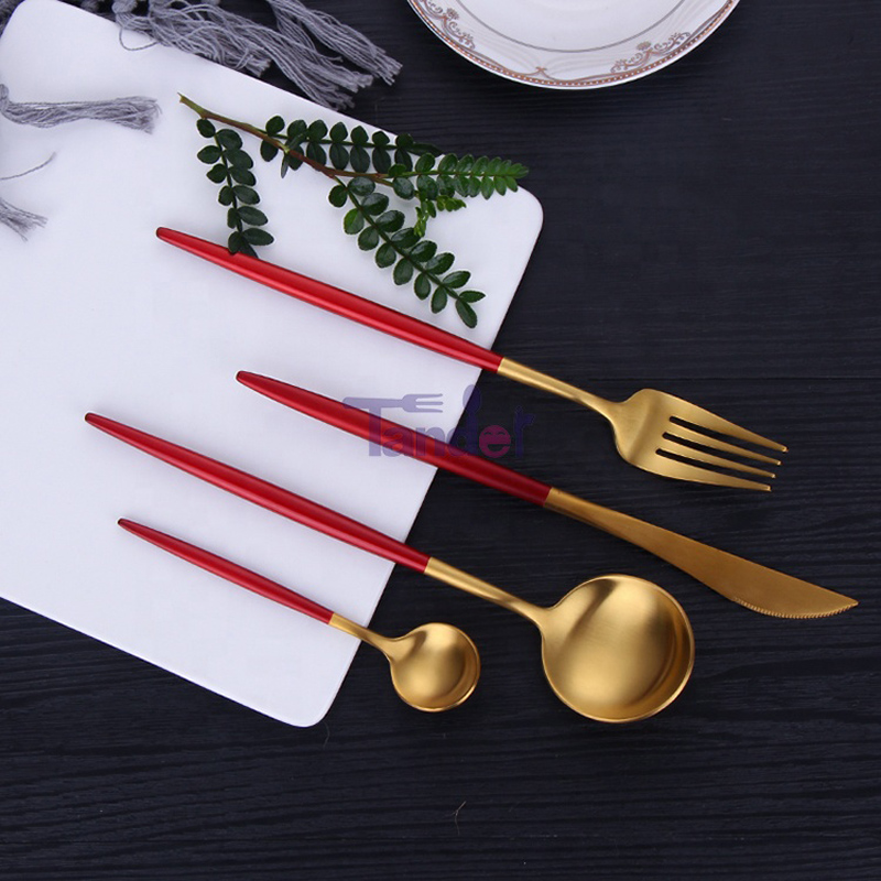 Stainless Steel Cutlely Dishwasher Safe Tableware Garnish Products Cutlery Set