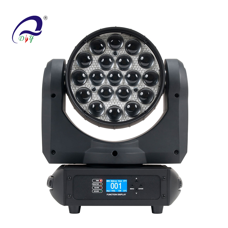 PL-65 19pcs*12W vasker LED Zoom Bevægende hoved lys for scenen og disko