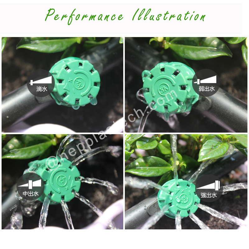 automatisk dryp irrigation emitter system justerbar irrigation inline drippers