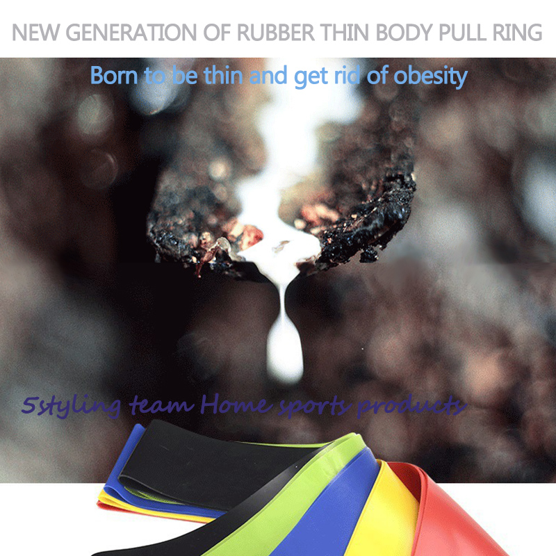 Naturlig latexrehabiliteringstræning sener fitness resistens spænding ring latex resistens bælte fitness multi-funktionel modstand ring