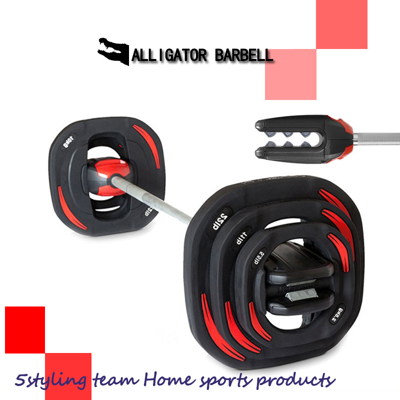 Krokodille mundvægtsdragt husholdning dykning squatting rodning mænd og kvinders generelle vægtløftning TPU barbell skive