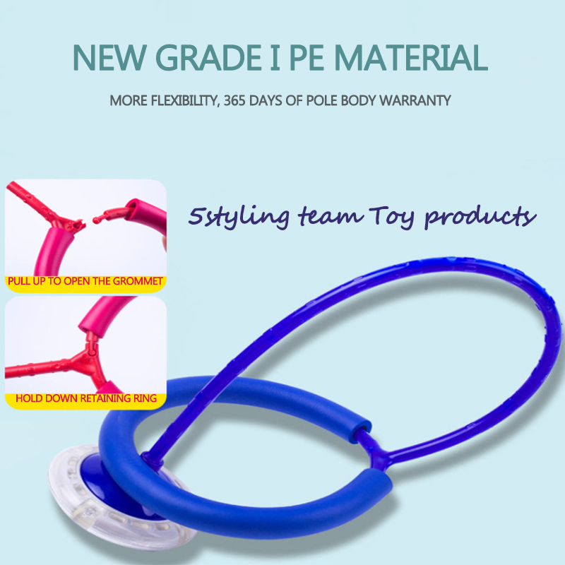 Børns hoppe kugle fodring hoppe kugle flash hoppe legetøj en fod hoppe kugle hoppe ring klubben sæt foddansbold