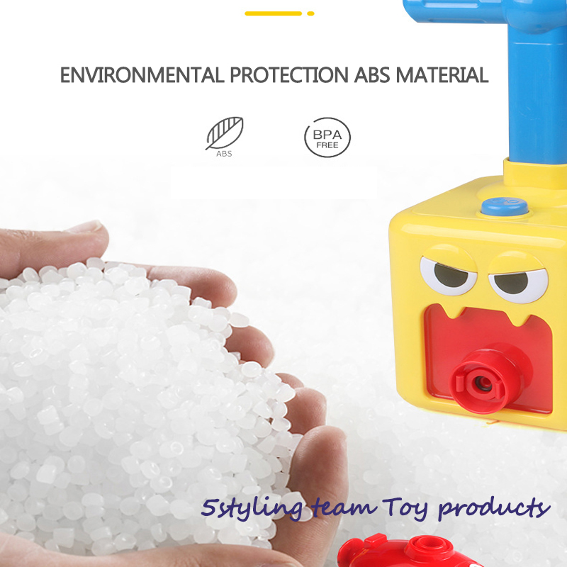 Jitter med tiktok, tragt glidende ballon køretøj, det luftdrevne køretøj og den oppustelige bil legetøj.