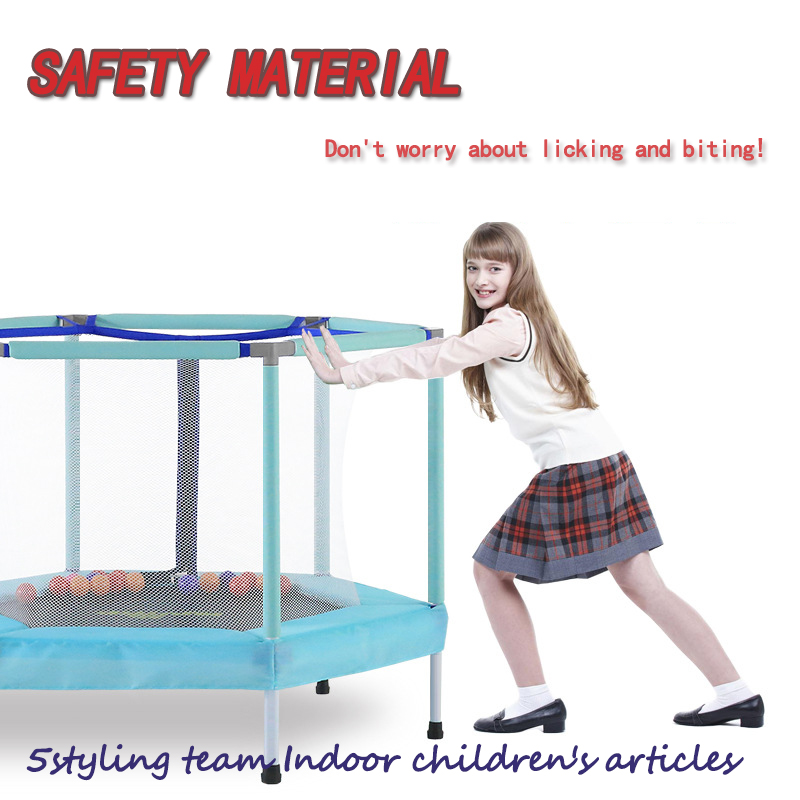 Amerikansk hoppende trampolinbørns indendørs og udendørs hoppende seng netværn forår hoppende seng hoppende sengelegetøj