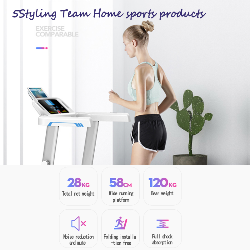 Grænseoverskridende hot nye løbebånd indenrigs- og udenrigshandel intelligent gå-maskine sammenfoldelig indendørs multifunktionelt fitnessudstyr