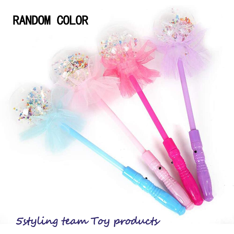 Legetøj med luminous, glitrende tryllestav, engros syv farvestave, stjernebold, varmt salg, Bobo ball natteaktiviteter, små gaver