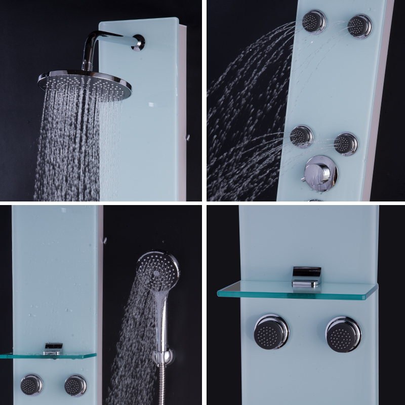 Sikkerhedshærdet glasbrusebad CF6226