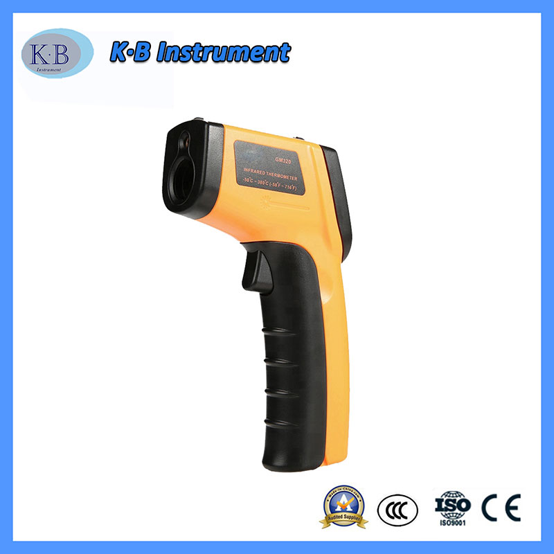 Ikke-kontakt Industrial Digital Temperaturmåling Instrument Laser LCD Vis Digital Thermometer GM320 Infrarød Thermometer