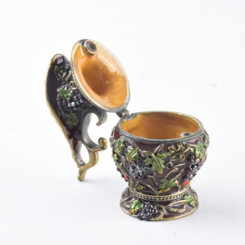 Kildefabrik Europæisk retro guld modtager smykkeskrin metalsmykkeskrin ring armbånd modtager kasse