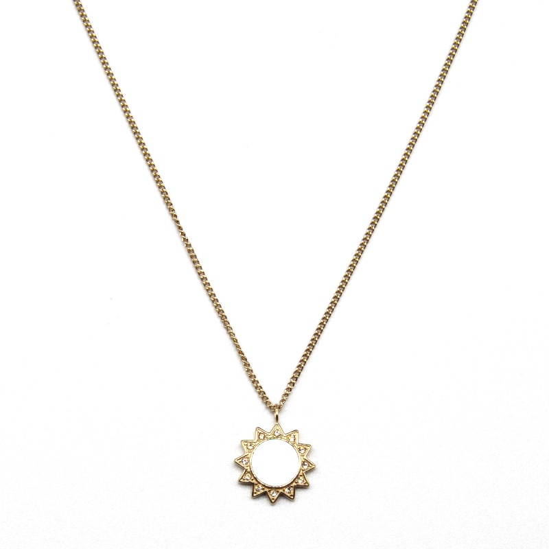 Halskæden af sten, af rustfrit stål, rfbnck1347