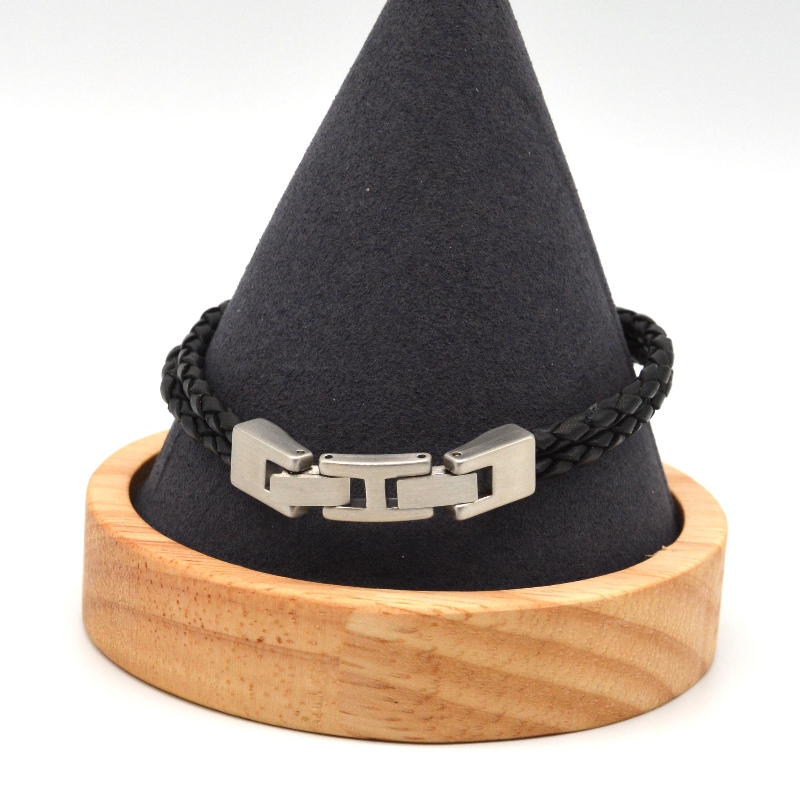 Tilbehør af rustfrit stål læderarmbånd rfbbg1223