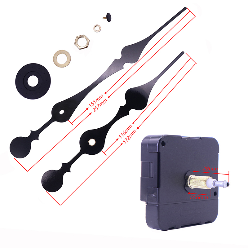 HR1688 23 mm kvarts sort urbevægelse og store urhænder