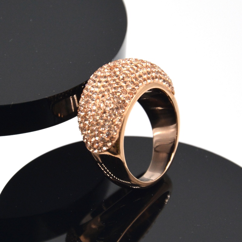Ringen med diamant af rustfrit stål rfbrg00264