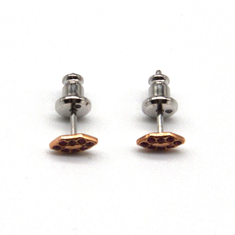 Mode smykker, rustfrit stål, øreringe af rustfrit stål, diamantøreringe, rhinestoner, Zircon rfbearvi0076