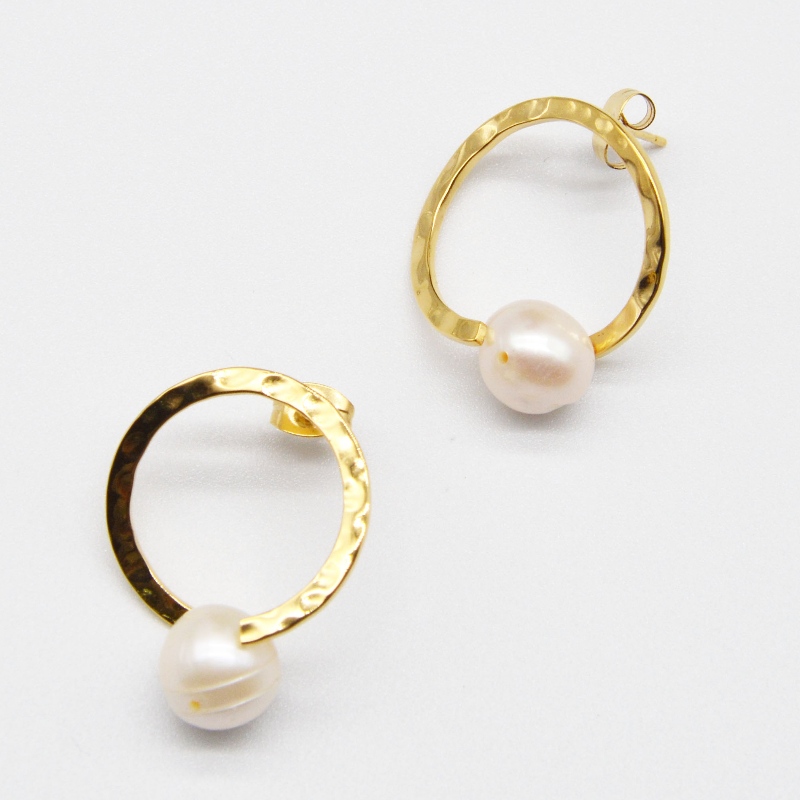 Rustfrit Pearl øreringe, modesmykker, modesmykker, Pearl Jewelry rfbear0144
