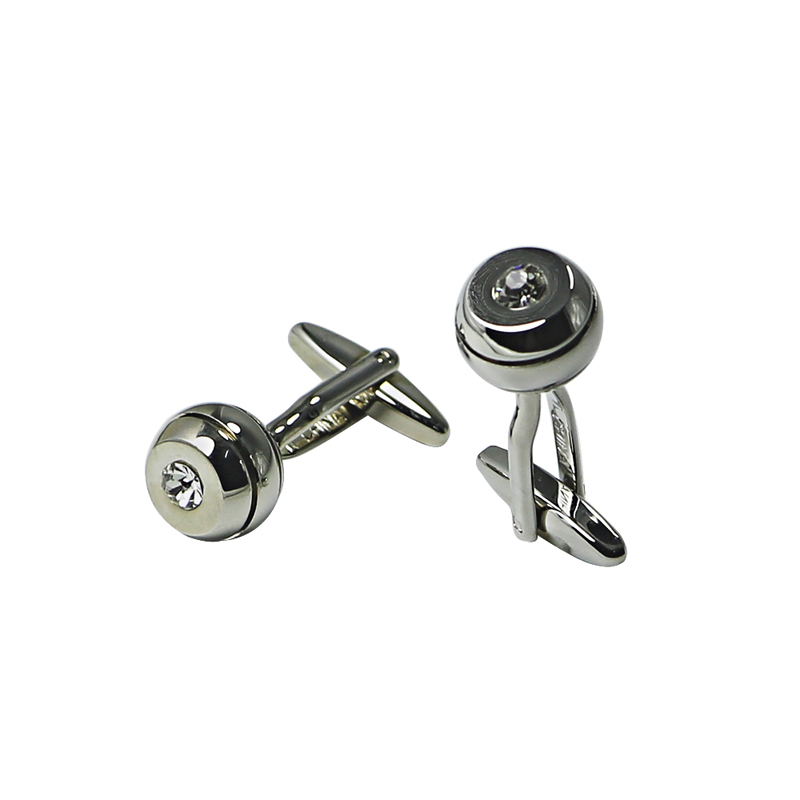 Mens Silverton Ball med Rhestone Suit Cuff Links