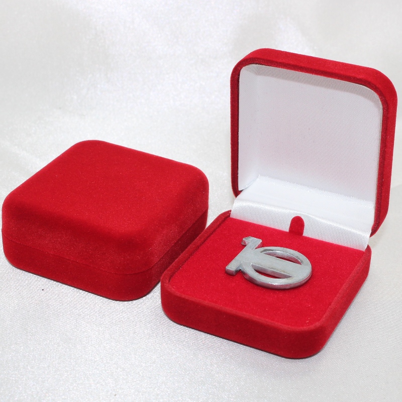 Punkt F-2S rund form Velvet Box for emblemer og mønter, mm.52*57*25, vægt omkring 26g