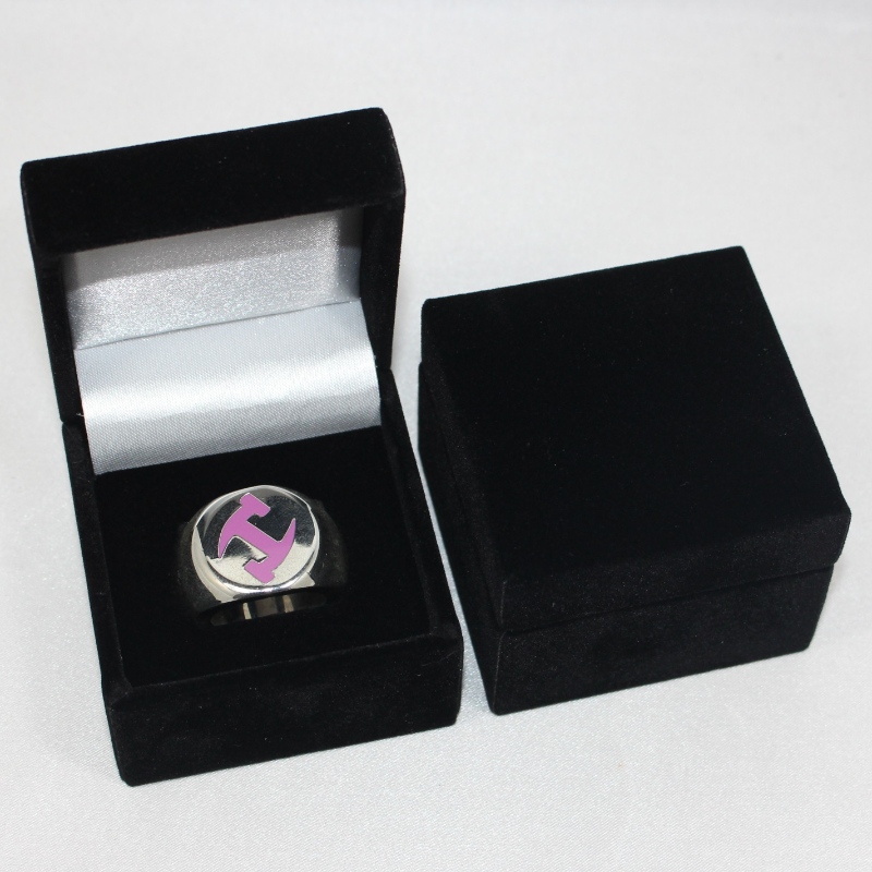 Vare 08-firkantet flanellæskasse til diameter 25-38 mm mønt, badge, stor ring osv. Mm. 60 * 60 * 48, vægt ca. 63 g