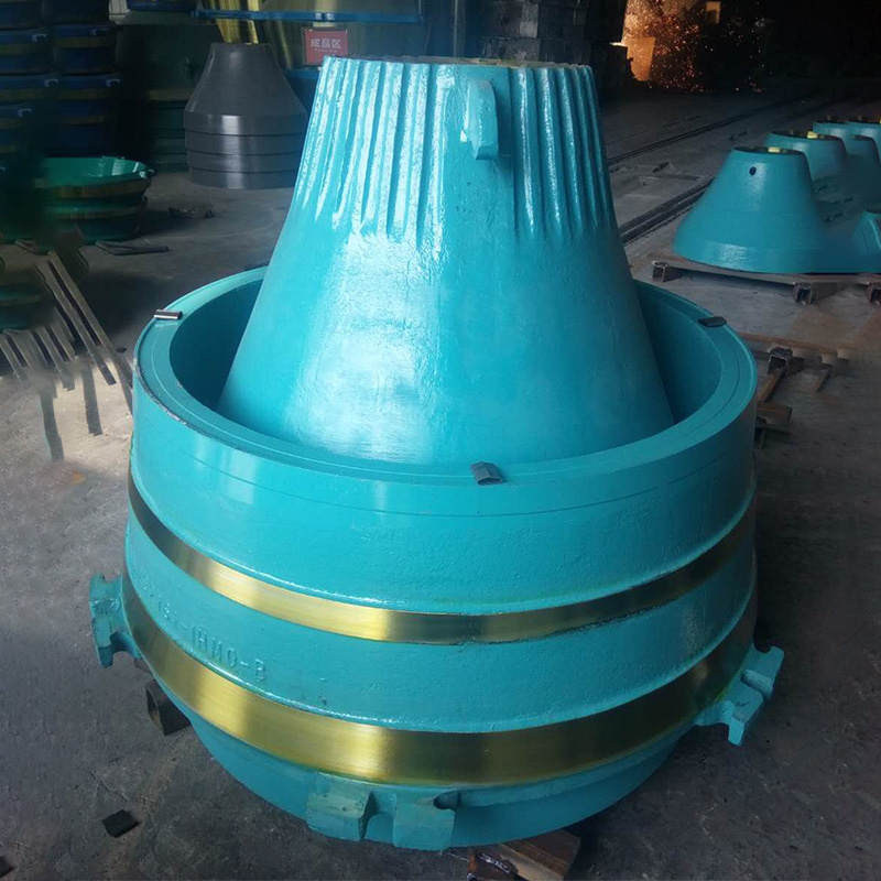 Sandvik CH440 \/ CH430 \/ Metso GP300S Skålforing og kappe Mn18cr2 med Molly, Barmac 9100SE VSI Dele til Fujerah Quarry, UAE.