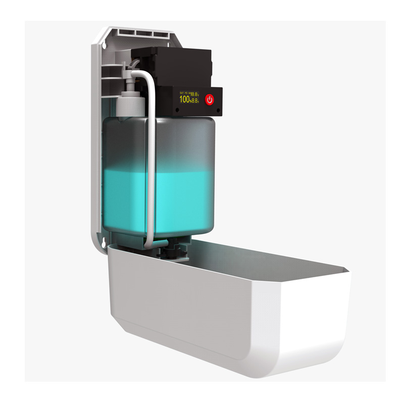 Elektrisk 1200 ml automatisk sæbehåndrensningssensor Dispenser Gel Flytende automatisk desinfektionsdispenser til væg