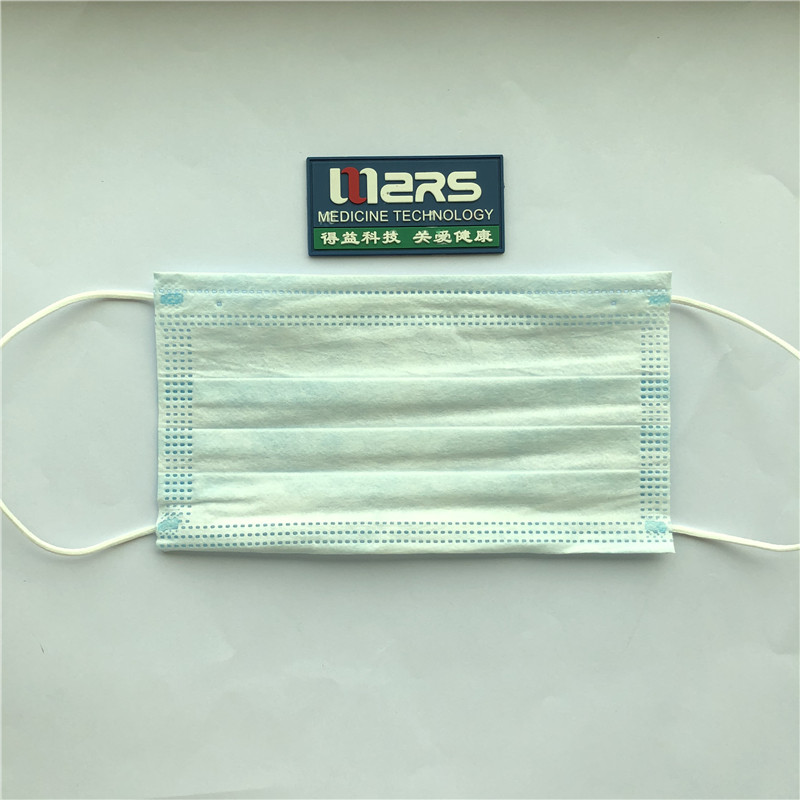 Engrosfabrik 3 gange ikke-vævet engangs medicinsk ansigtsmaske med ørekreds