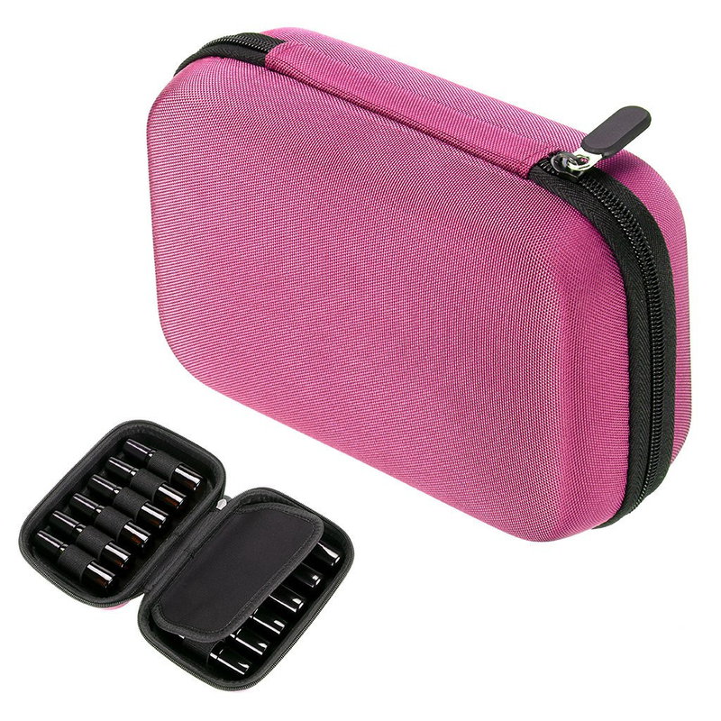 12 gitter essentiel oliepose essensiel olieflaske opbevaringspose lynlås bærbar æterisk olie pakke kasse opbevaringsboks