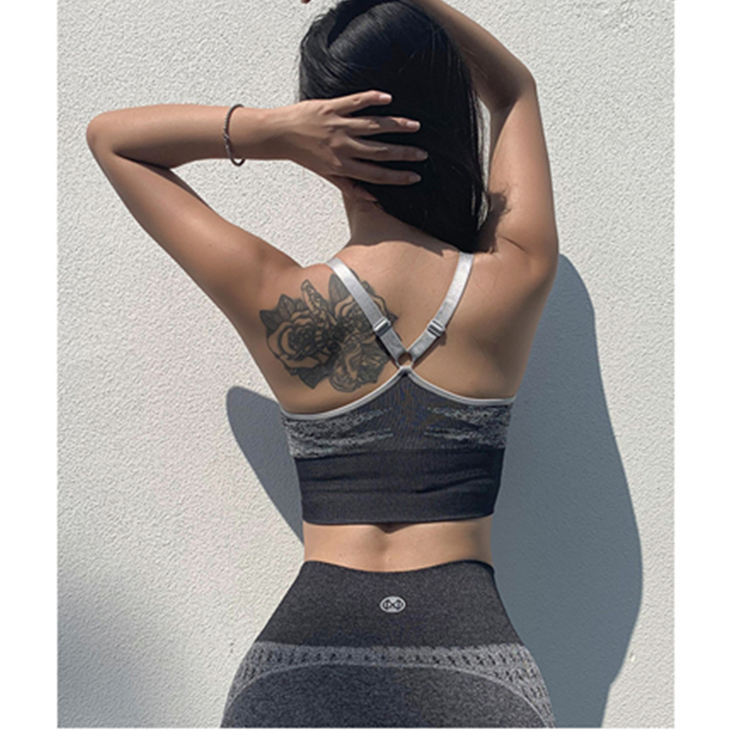 Kvinde\s yoga vest, der indånder hurtig tør fitness bh sports bh shock running bh for kvinder