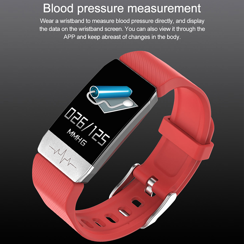Smart ur Dynamisk hjertedetektion T1S Farveskærm Dynamisk hjerterytme Smart armbånd