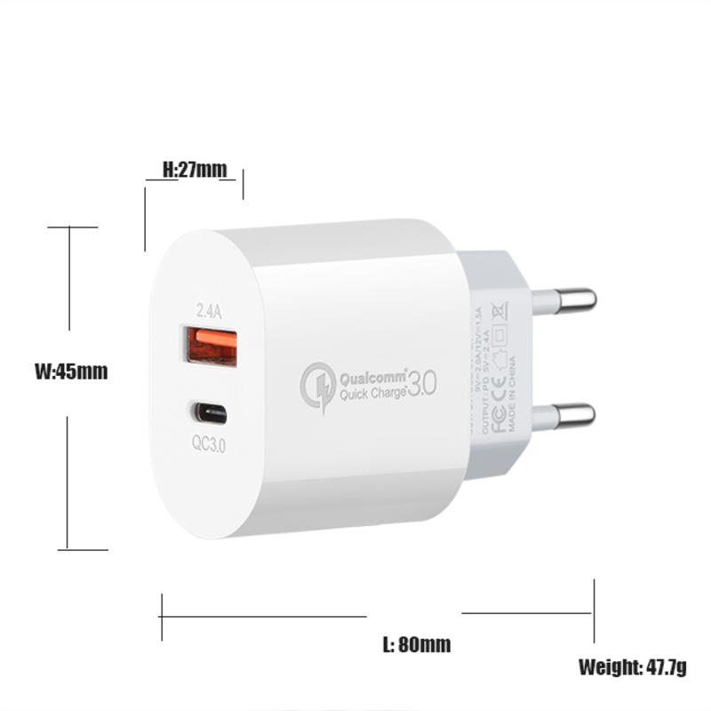 OEM Super Fast Wall Adapter Type c Qc 3.0 18w Pd Charger Usb Type C- adapterbar oplader