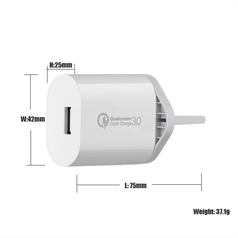 18W QC 3.0 USB Wall Travel Charger Adapter Hurtig mobiltelefonoplader multi-port usb-opladere