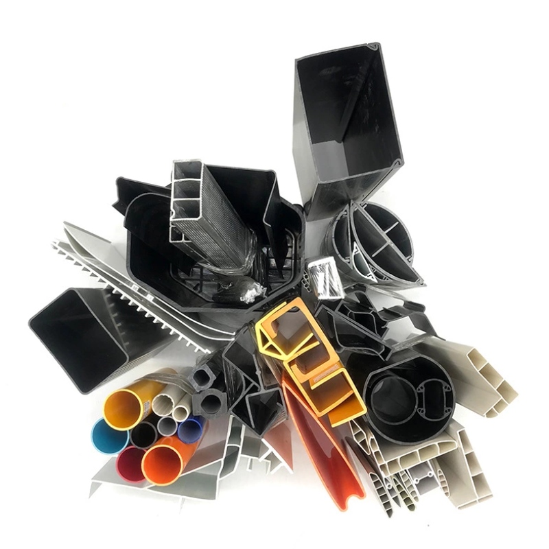 Ikke-standard specialfremstillet billig prismekstruderet pvc plastprofil til byggematerialer