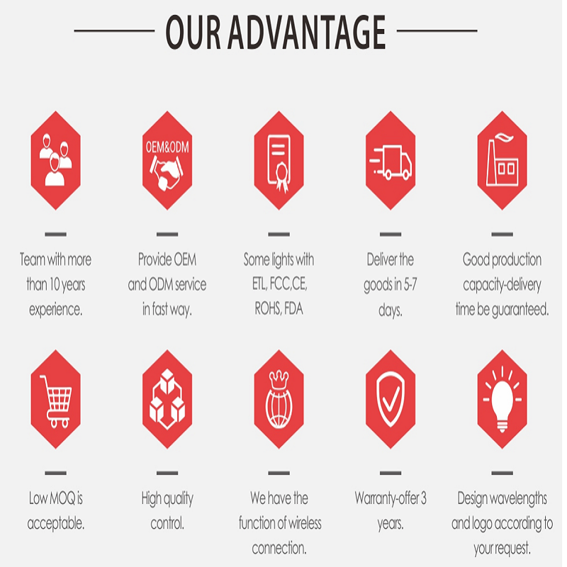 Rød LED-terapi lyser medicinsk udstyr FDA fremstillet i Kina fabrikken OEM ODM OBM
