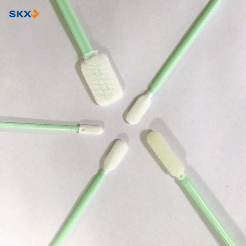 Industrielle brugsrenseSwabs til printerhoved, Lint fri dobbeltlags elektroniske opløsningsmiddelfarvefarvettypen Polyester Clean Room Swab