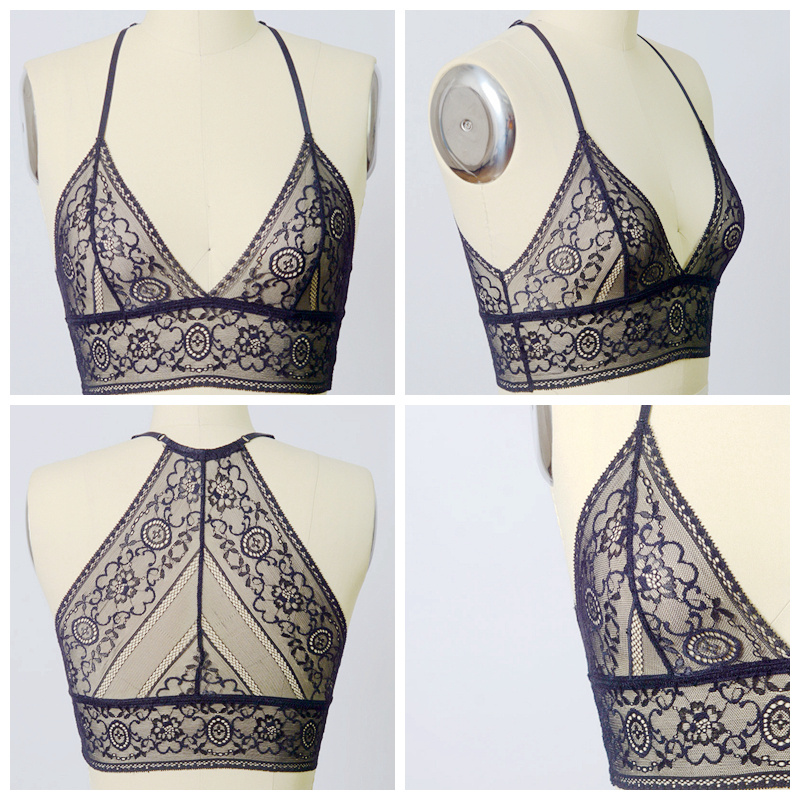 GA-5394 Grace Girl Chantilly Lace Long Line Bralette Engros