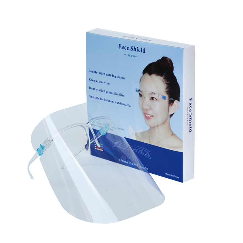 Udskiftelig Anti Fog Clear Face Splash Glasses Face Guard PET Face Shield til madlavning