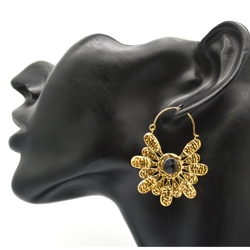 Rustfrit stål forgyldte smykker boheme stil retro snefnug øreringe kvinders Kina Ruifanbao smykker behandling fabrik