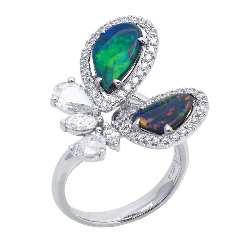 Dame 925 sølv, europæisk og amerikansk zirkon klo indlagt insektring