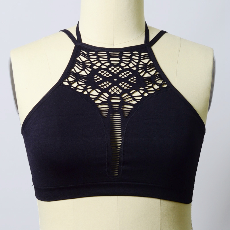 GA-5341Plus sømløs høj hals strappy back Brami Plus