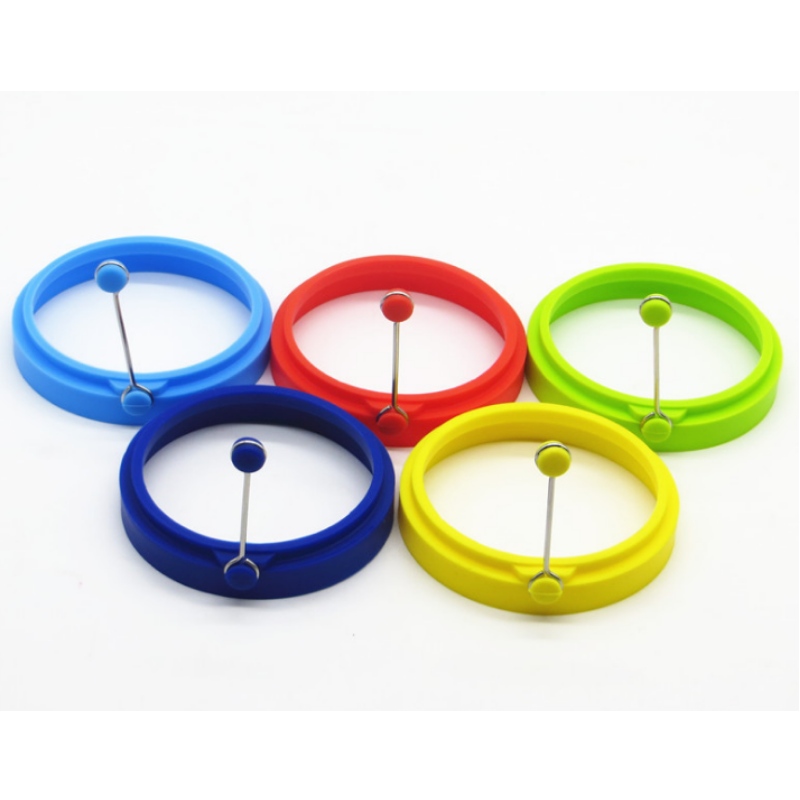 Silikone rundt omelet håndtag silikone omelet DIY skimmel pose æg silikone æg ring
