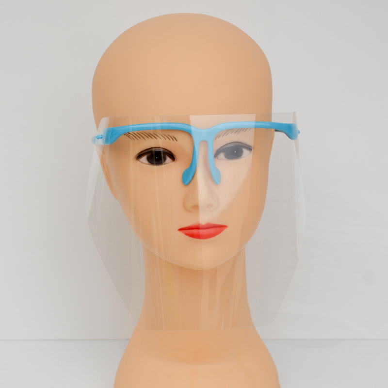 Engangssikkerhedsbeskyttende Transparent ansigtsskærm med ansigtsskærm mod olie med briller