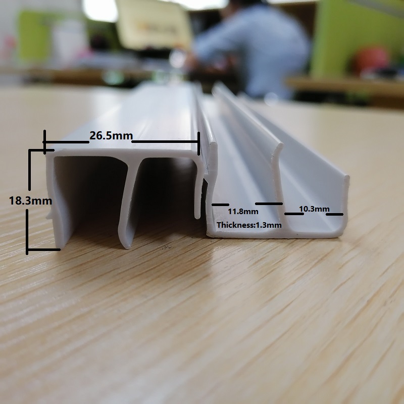 PVC E formet profil pvc kanal trim pvc kanal producent i Kina