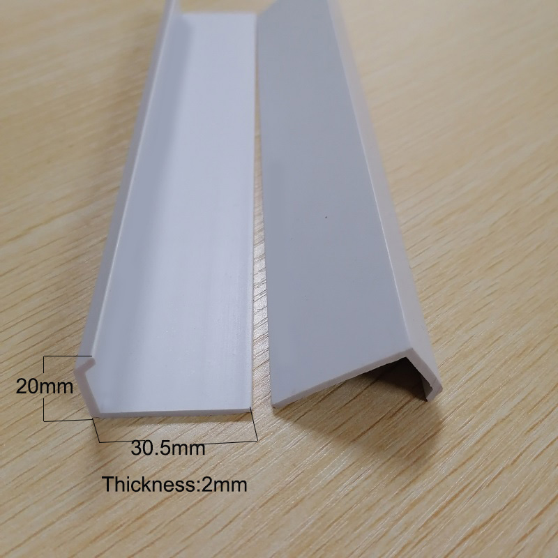 pvc Plastic l formet kanalprofil pvc beskyttelsessektioner trimmer angle Trim