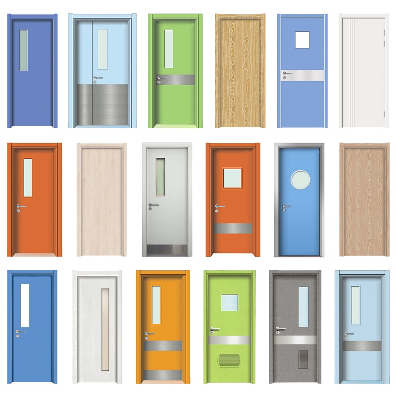 Trædesign Sygehusdøre og vinduer Toiletdør Kinesisk fabrik Sammensat front Mdf Svingdør Indvendige trædøre Høj kvalitet Stålindgang Mdf Indvendig træ Flush Door Billig indgangsporte til hjem Dørinteriør Massive trædøre