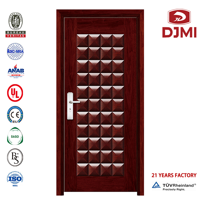Billige hus døre med armeret glas Prettywood Home Main Door Solid Wood Gate Design Tilpas Entry Armeret Style Main Solid Wood Armed Doors New Opsætning Armoured Doors Louver Main Solid Wood Armed Door