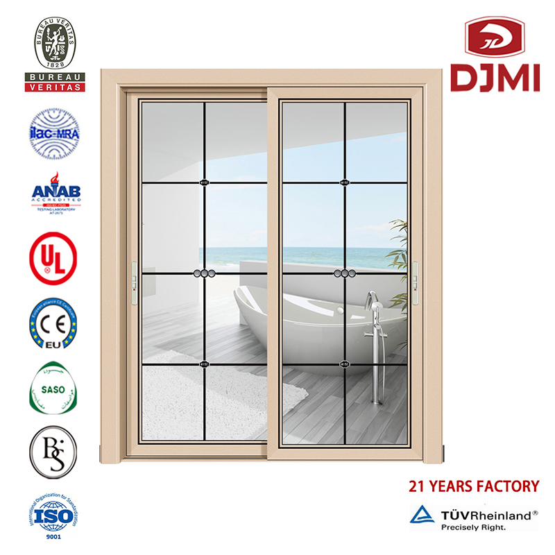 Professionelt nyt aluminiums glidende interiør halvglasdør Nyt aluminium Filippinerne Pris glidende design til hotel Tyrkiet Stil Hot Sell Aluminium Dør Helt nyt aluminiumsglas med myggenet Slank profil Glidende Hot Sell Aluminium Dør