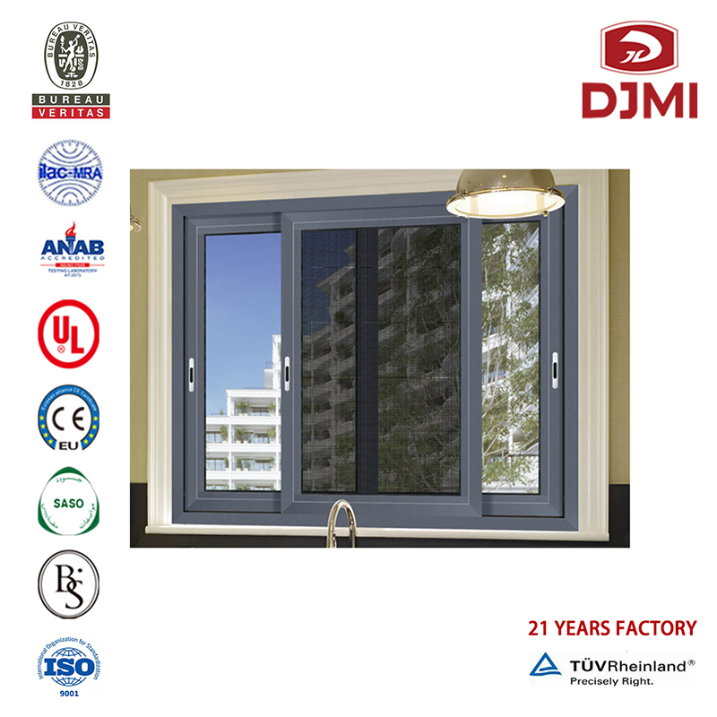 Multifunktionelt med Fiber Mosquito Net Low- E Glas Sliding Window Aluminum Professionel Fast Fabrikant Glasrude Nyt Design Fast Small for Ventilation Sliding Window