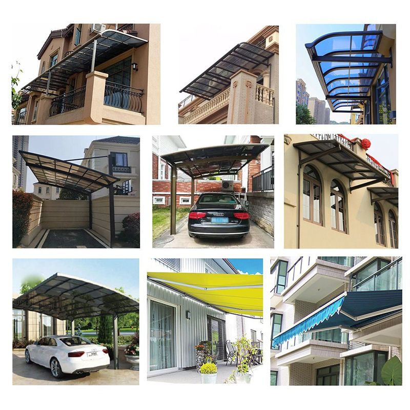 Tilpasset Balcony Patio Cover Portal Ramme Struktur Moderne Carport Multifunktionel Patio Panel Søtransport af solpaneler Struktur 2 Carport Metal Carport Professionel Balcony Awling Solar Mouting Struktur Vandsikker Carport